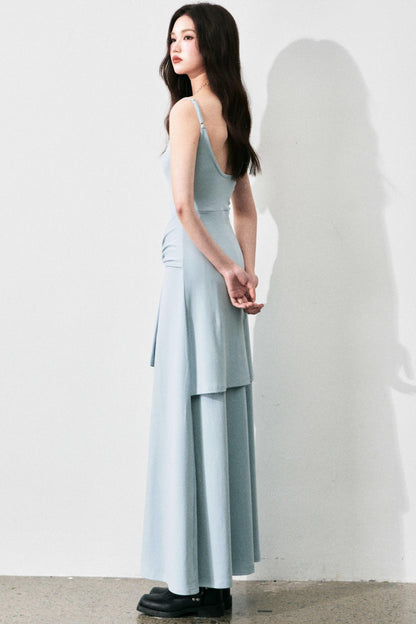 Tie-Waist Halter Maxi Dress