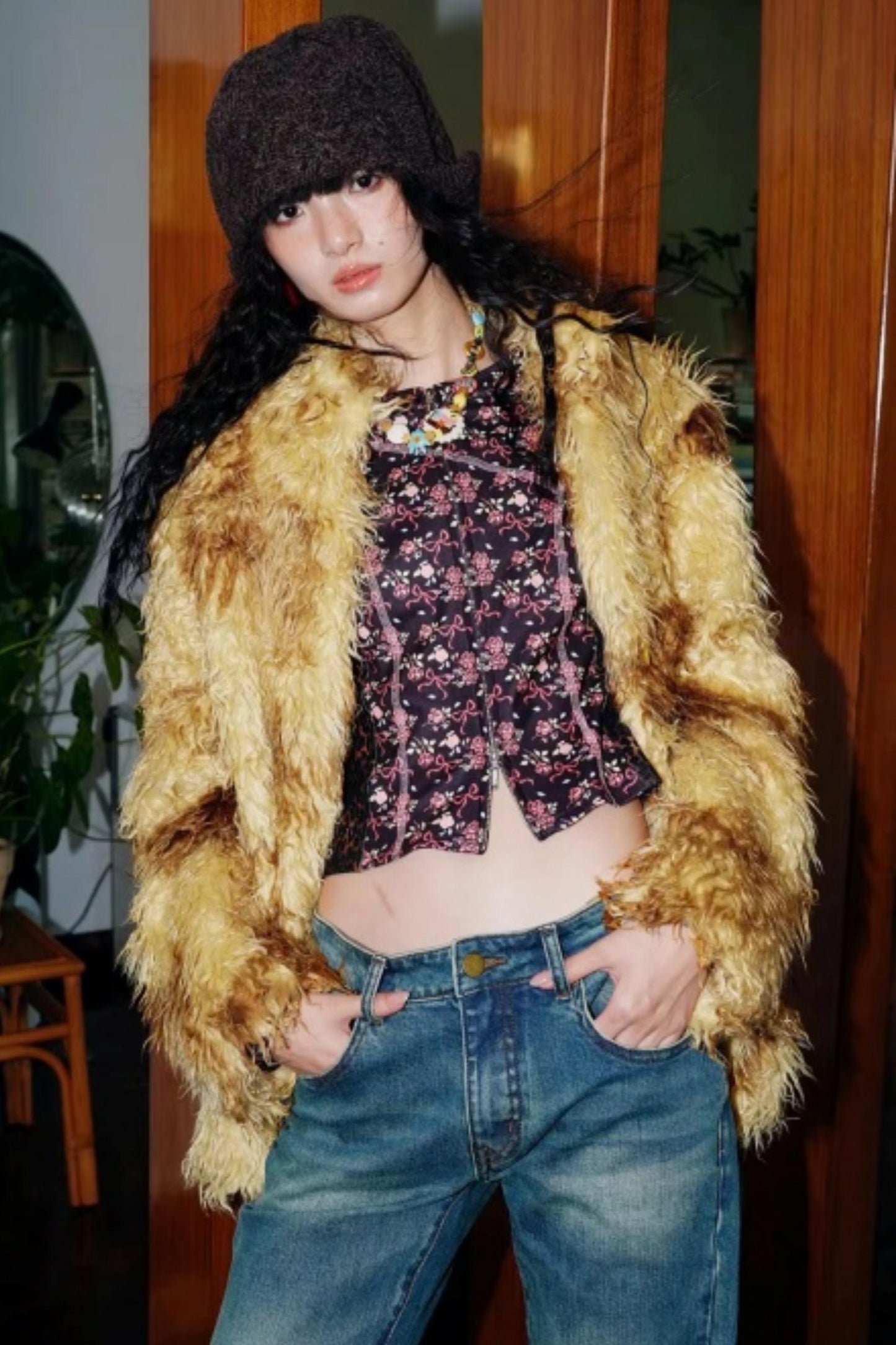 Vintage Leopard Velvet T-Shirt