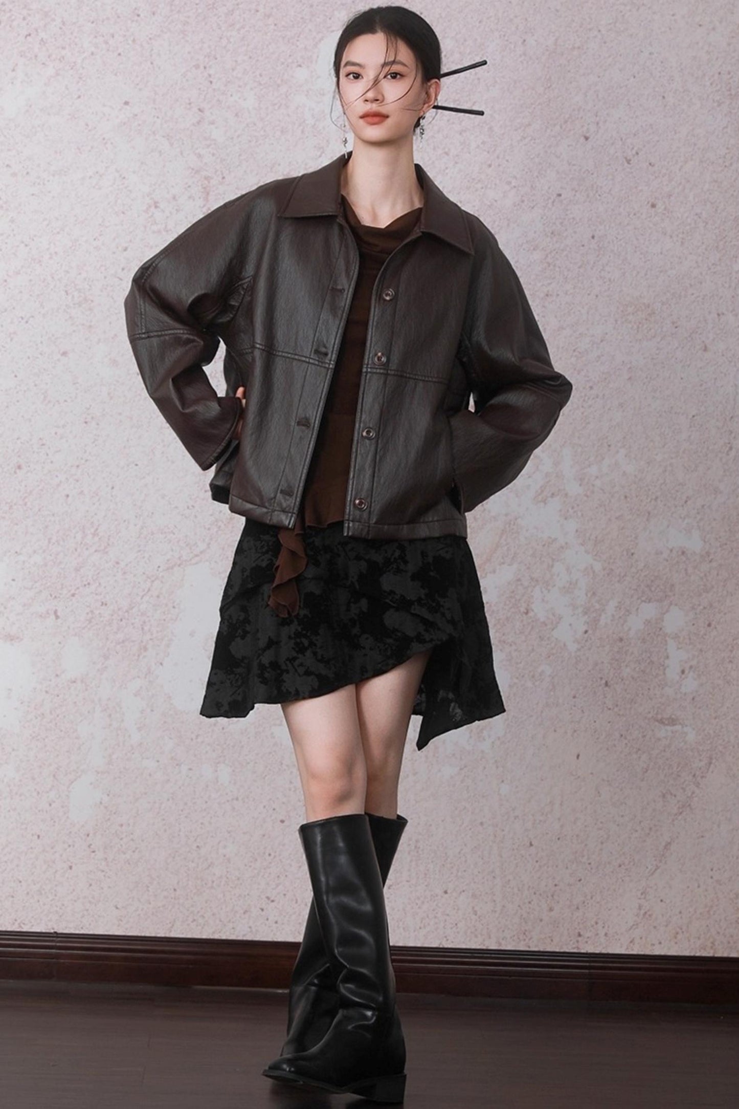 Caramel Coffee Leather Jacket