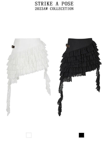 Asymmetrical Multi-Layered Cake Skirt