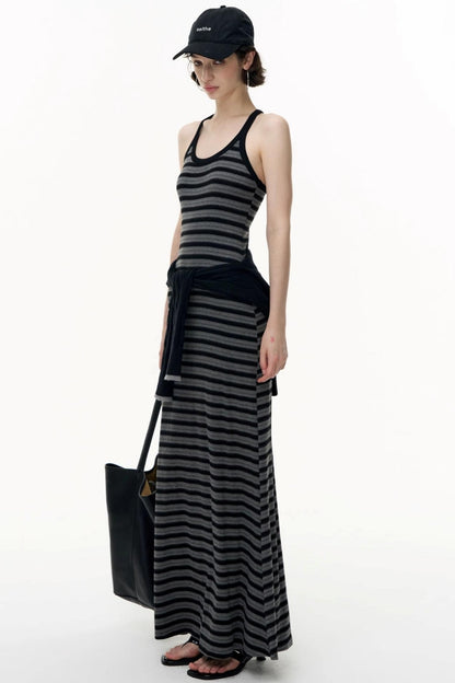 Tencel Striped Camisole Slim Dress