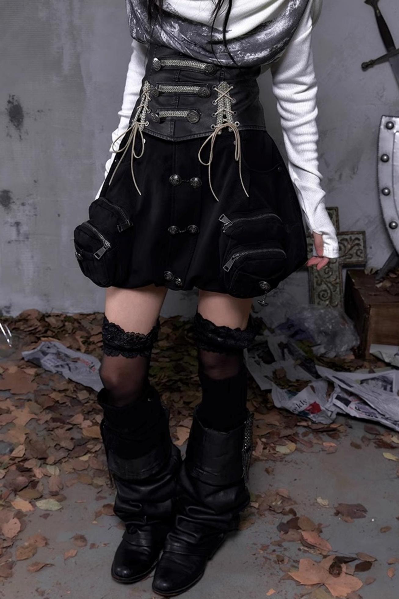 Court Street Leather Skirt