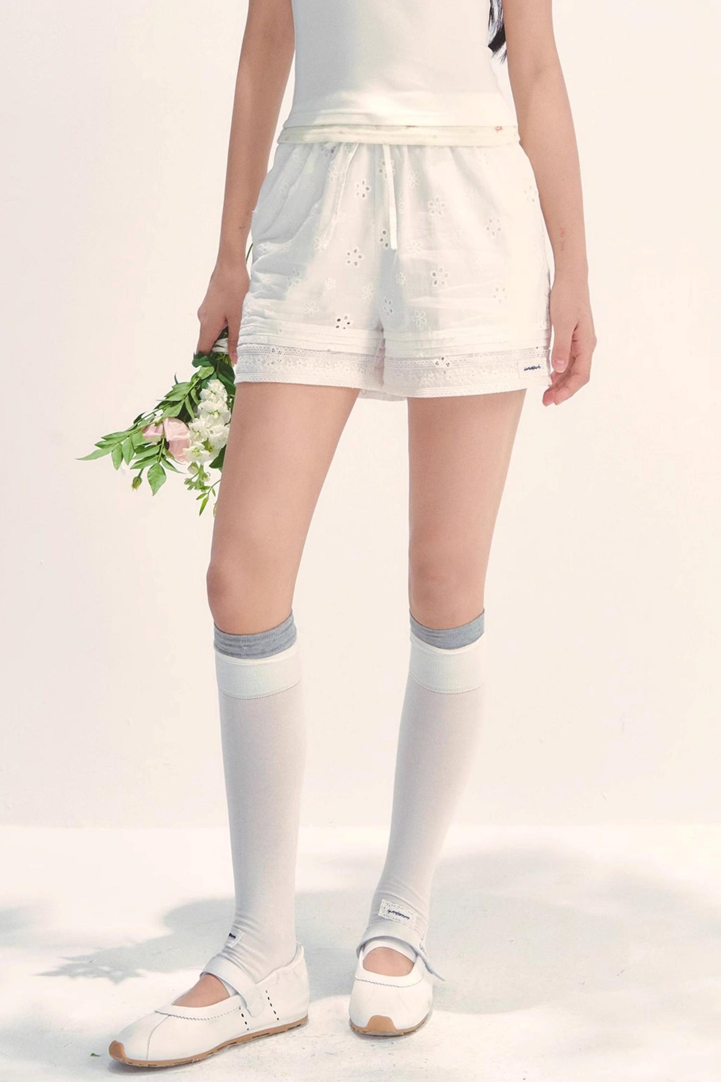 Cool Cotton Embroidery Shorts