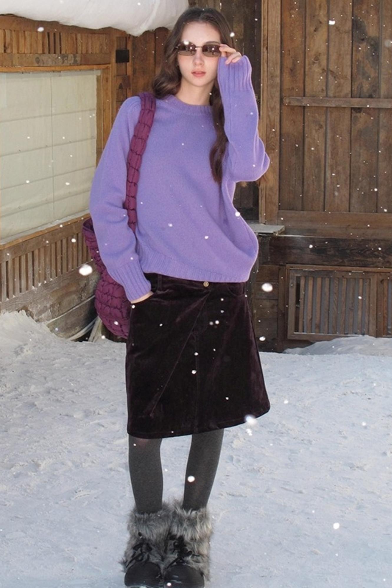 Mint Violet Wool Sweater