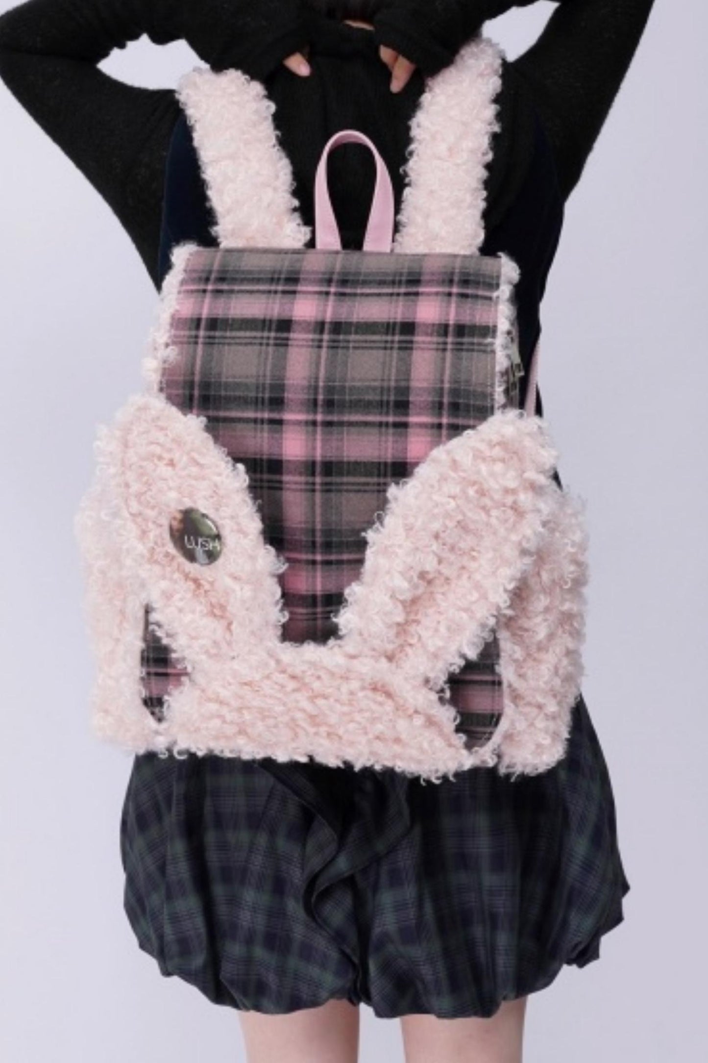 Furry Rabbit Ear Backpack