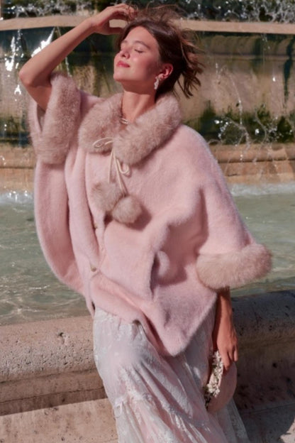 Lacemade Retro Fur Cape Coat