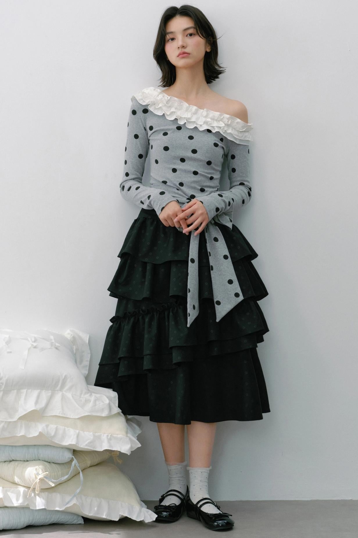 Vintage Flower Puffy Skirt