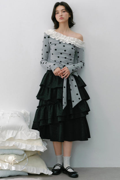 Vintage Flower Puffy Skirt