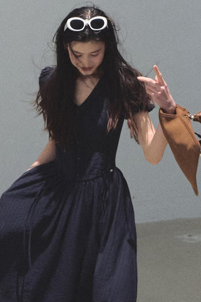 Blue Hour V-neck Dress