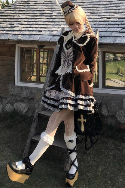 Retro Velvet Lace Blazer