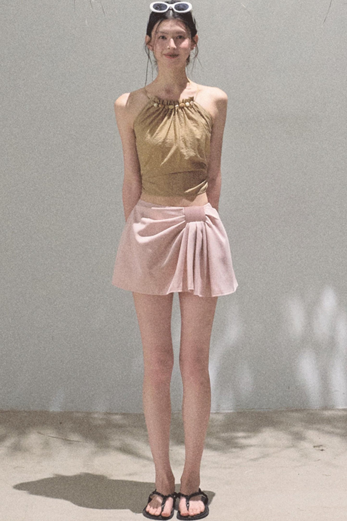 Floral Lace-Up Camisole