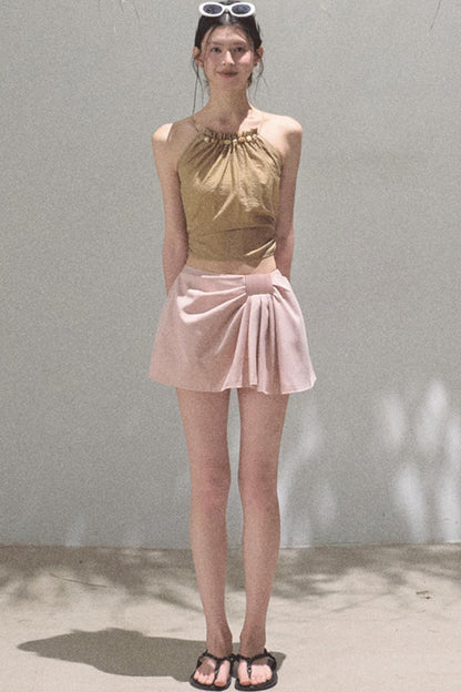 Floral Lace-Up Camisole