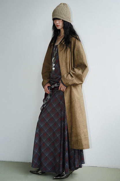 Vintage Check Slim Dress