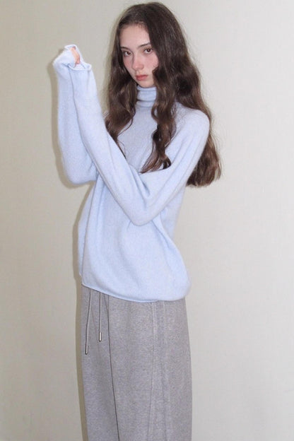 Superfine Wool Mint Sweater