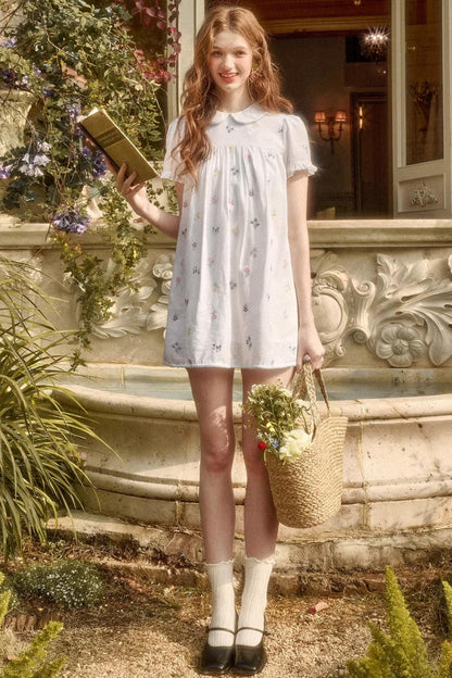 Milky Way Embroidery Linen Shirt Set-Up