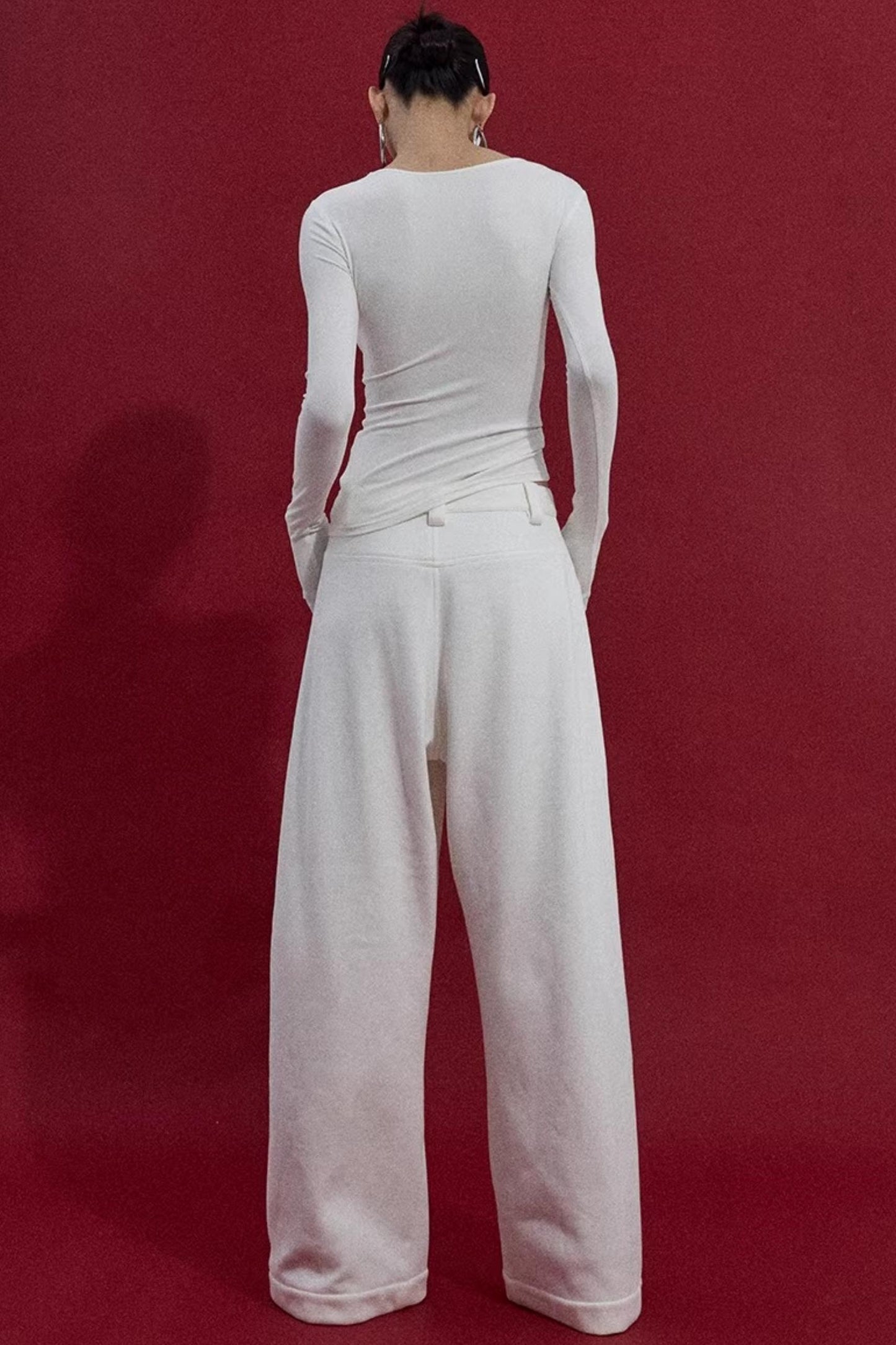 Chest Twist Pleated Winter Top