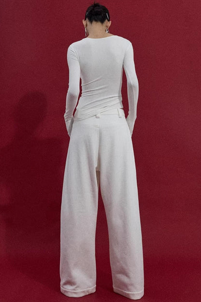 Chest Twist Pleated Winter Top