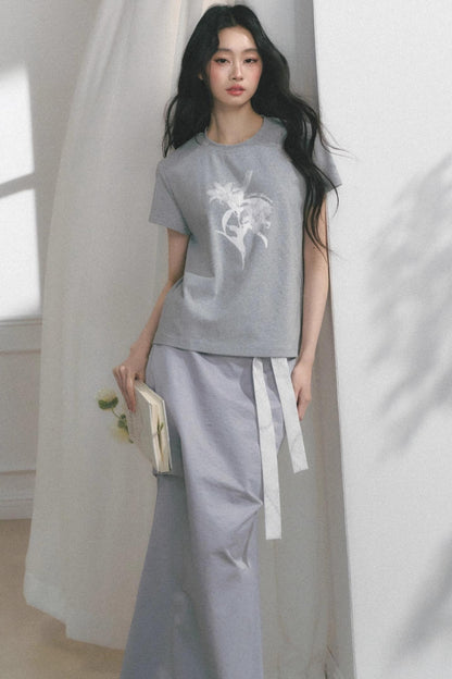 Floral Print Summer Short Sleeve Top