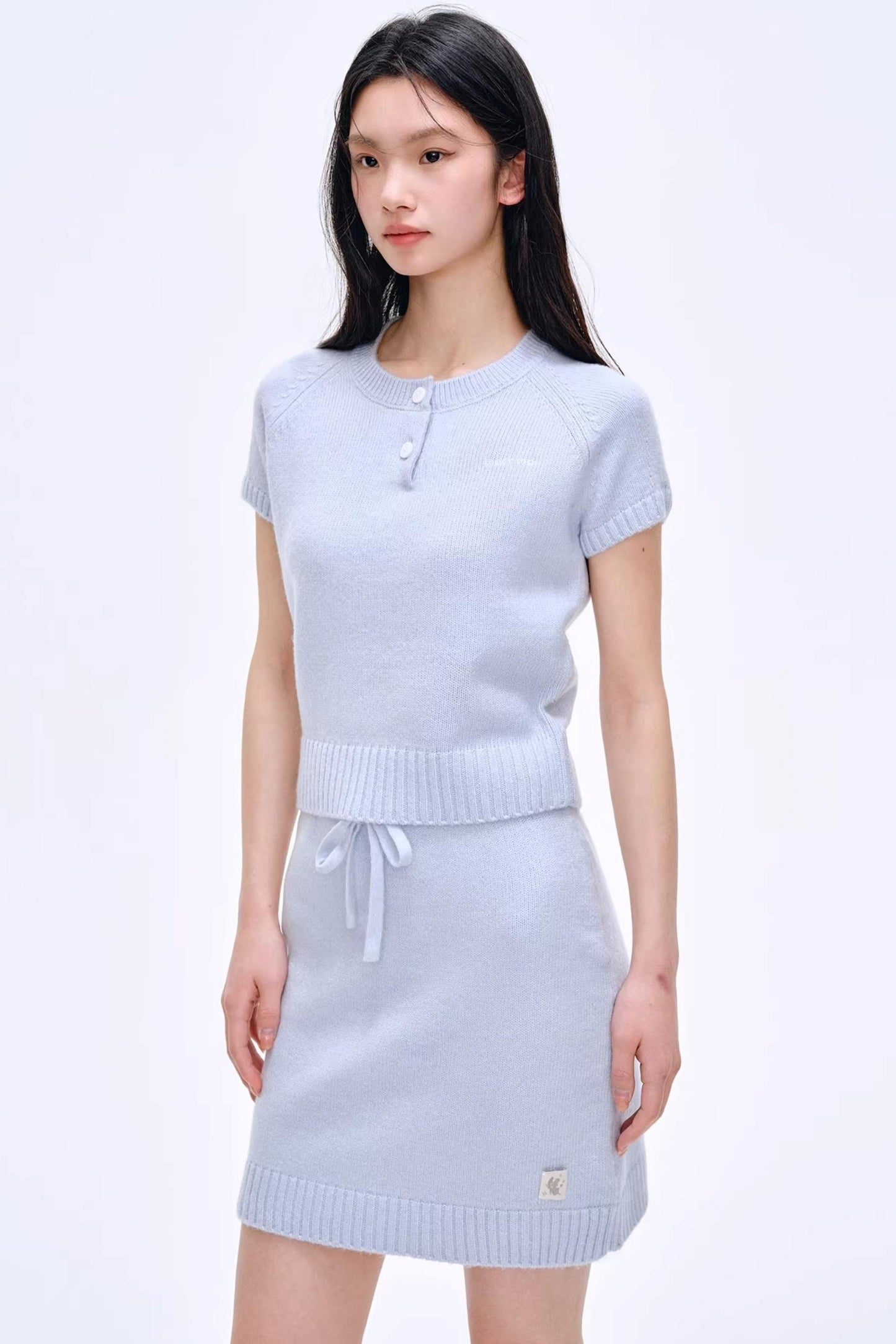 Heartbeat Dialogue Knit Skirt Set-Up