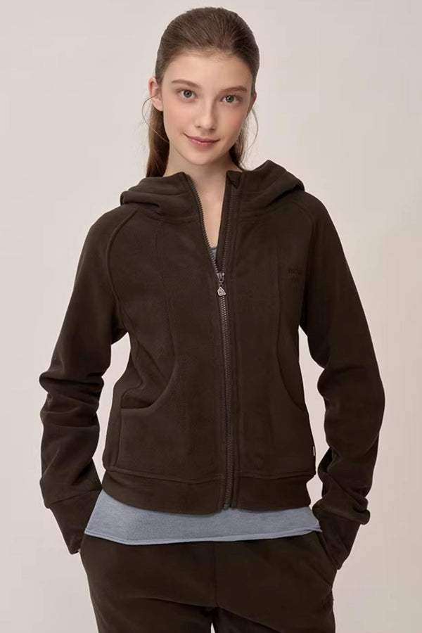 Double-Sided Fleece Hooded Jacket Set-Up