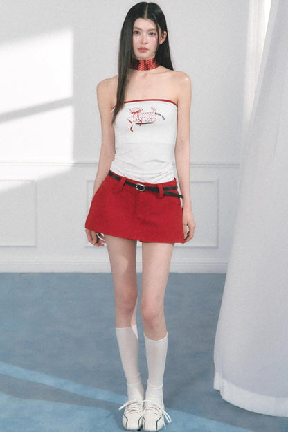 Original Puppy Print Fitted Top