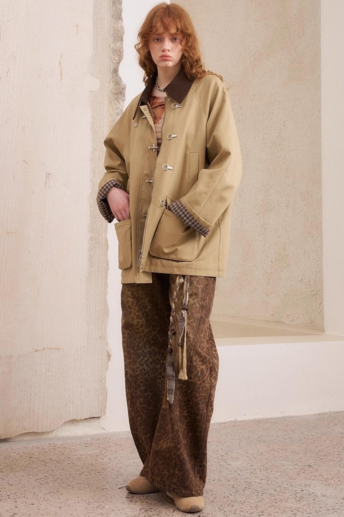 Leopard Print Straight Loose Pants