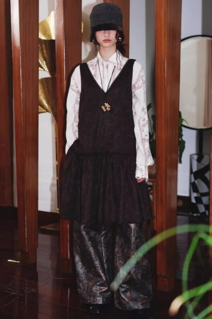 Vintage Suede Sleeveless Dress