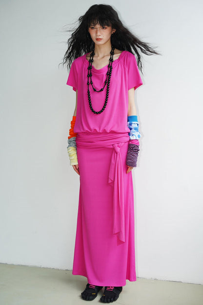 Swing Collar Maxi Dress