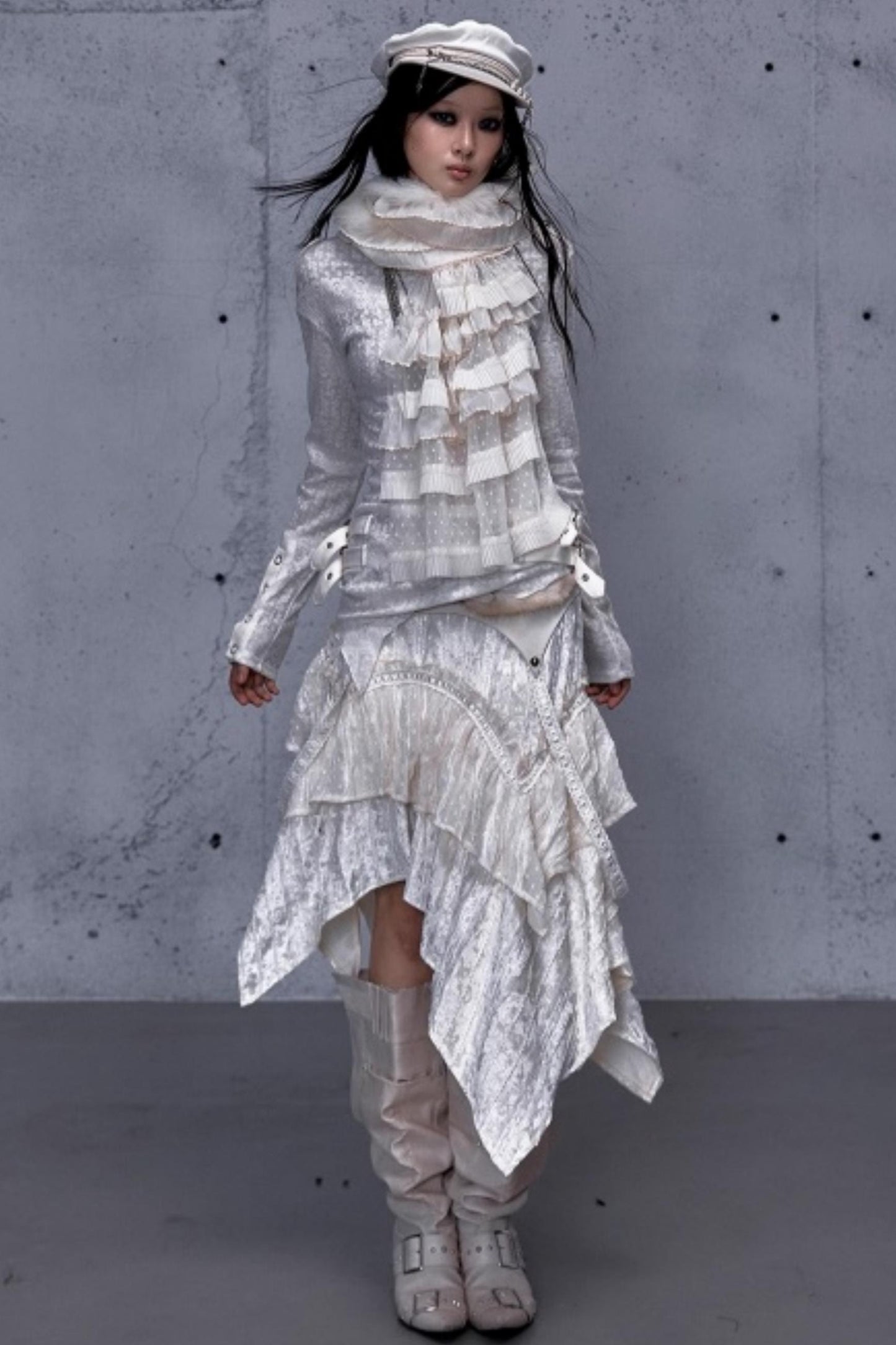 Retro Velvet Lace Skirt