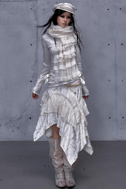 Retro Velvet Lace Skirt