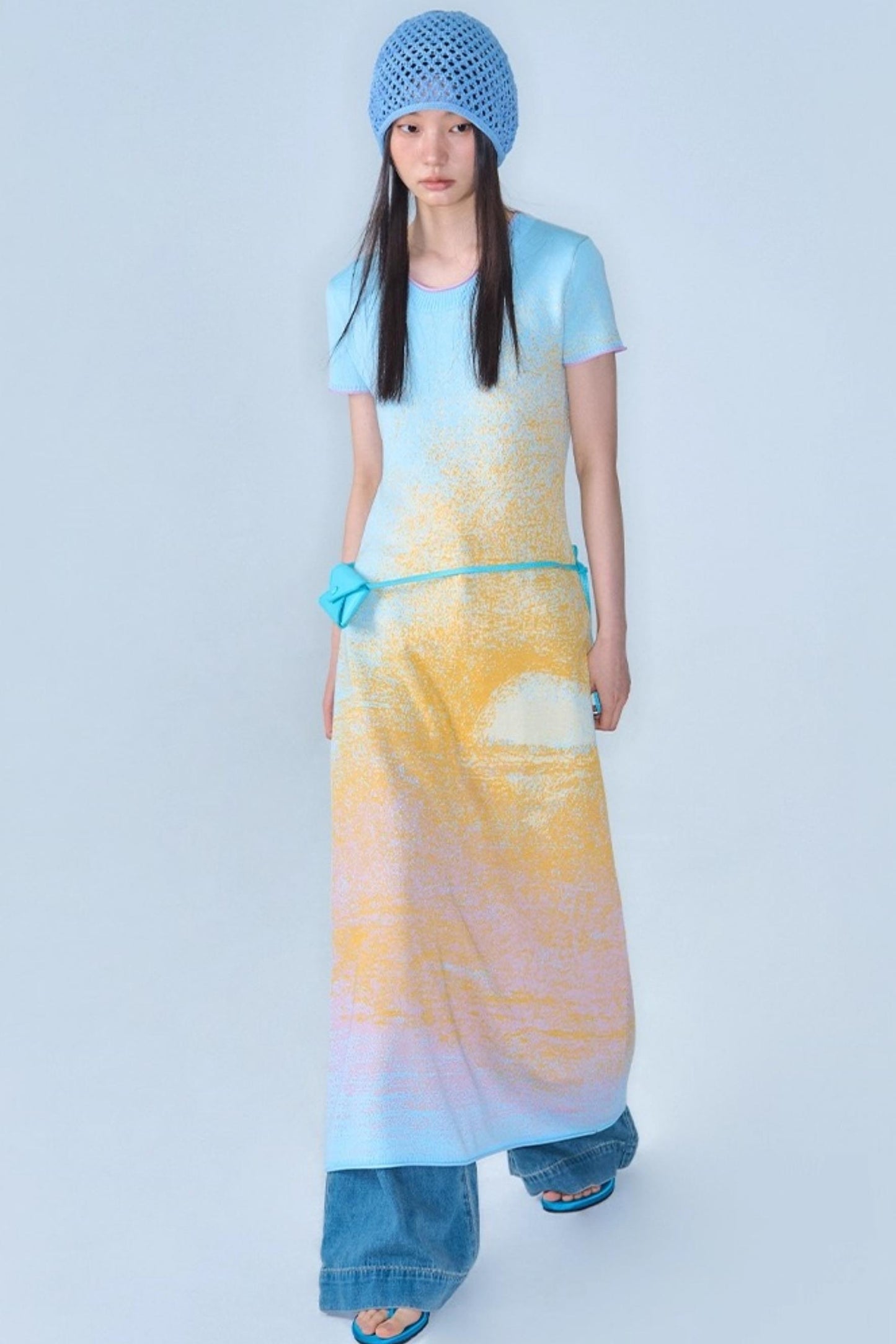 Hand-Painted Knit Dress