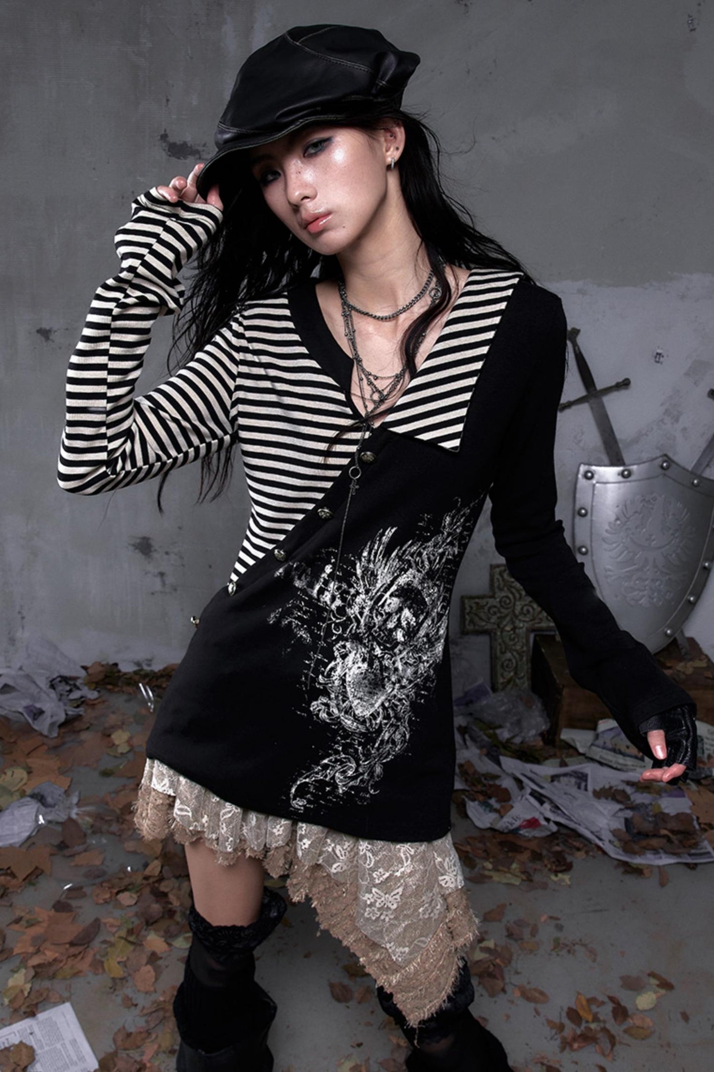 Vintage Striped Knitted Top