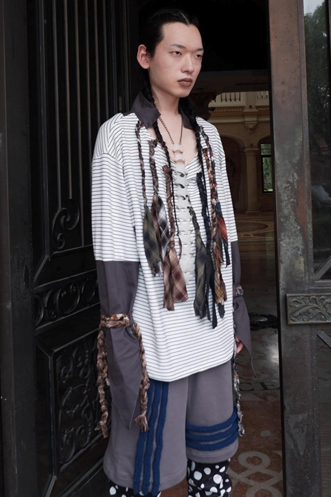 Multi-Tie Loose Long Sleeves Top