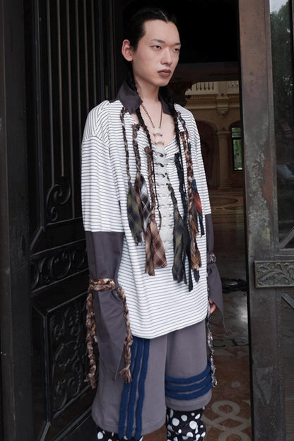 Multi-Tie Loose Long Sleeves Top