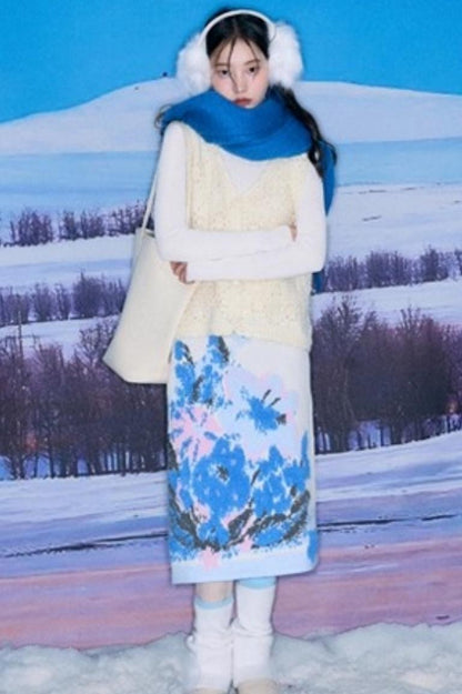 Oil Painting Jacquard Wool Sweater Set-Up