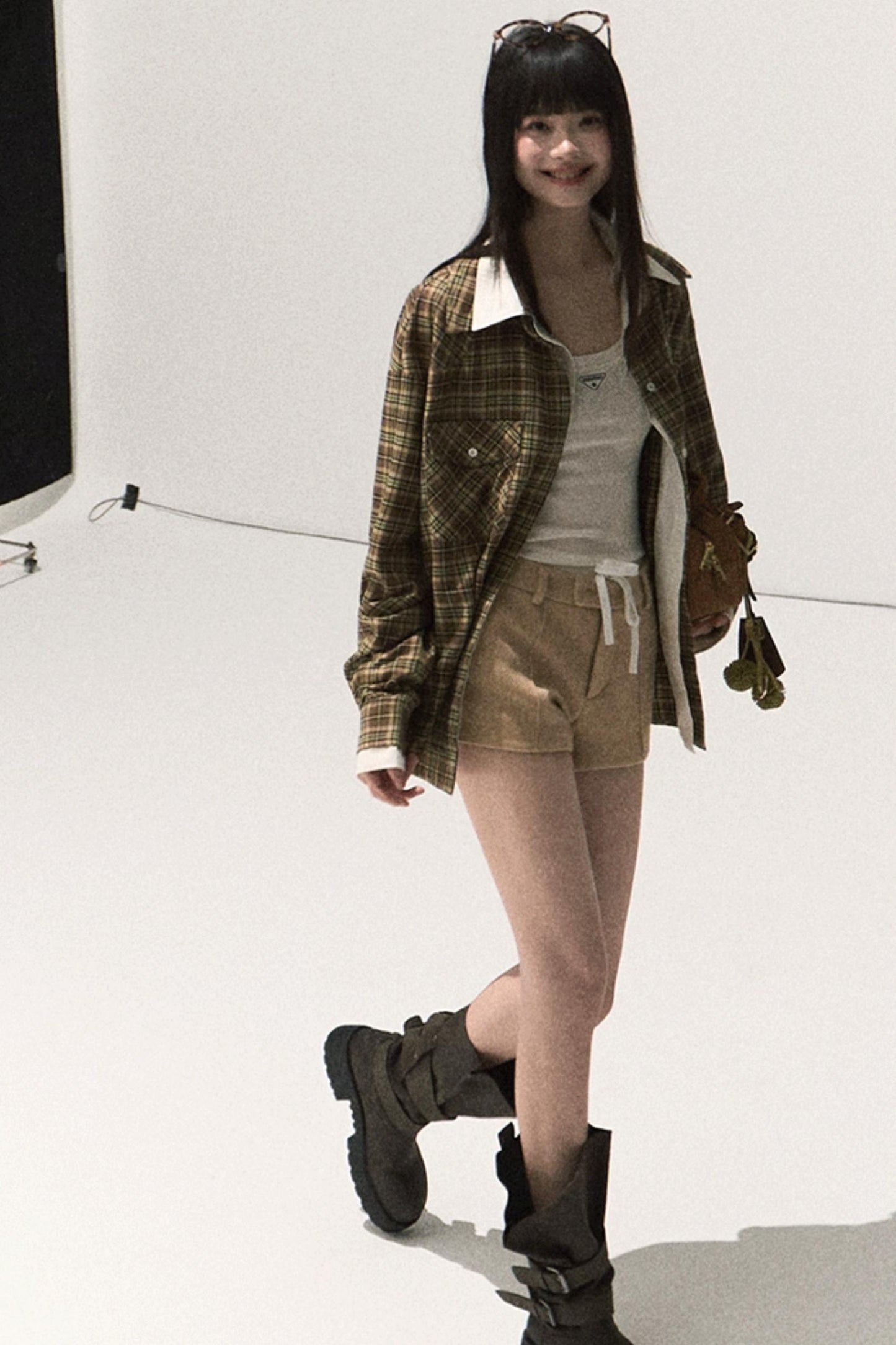 Vintage Striped Texture Two-Piece Shirt