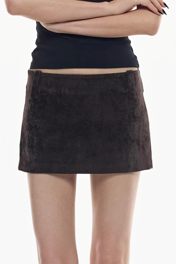 Chenille Velvet Hip Skirt