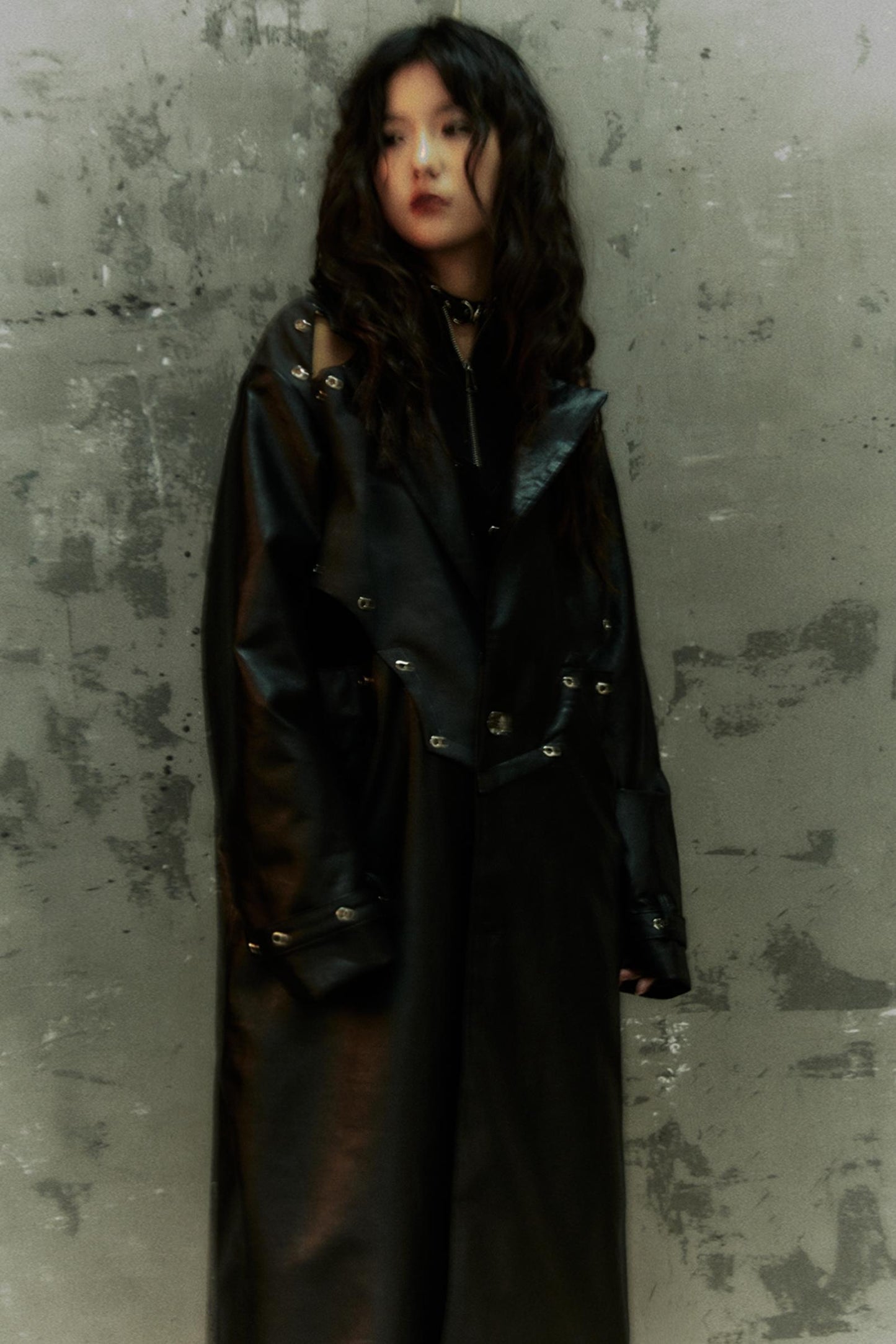Dark Silhouette Leather Coat