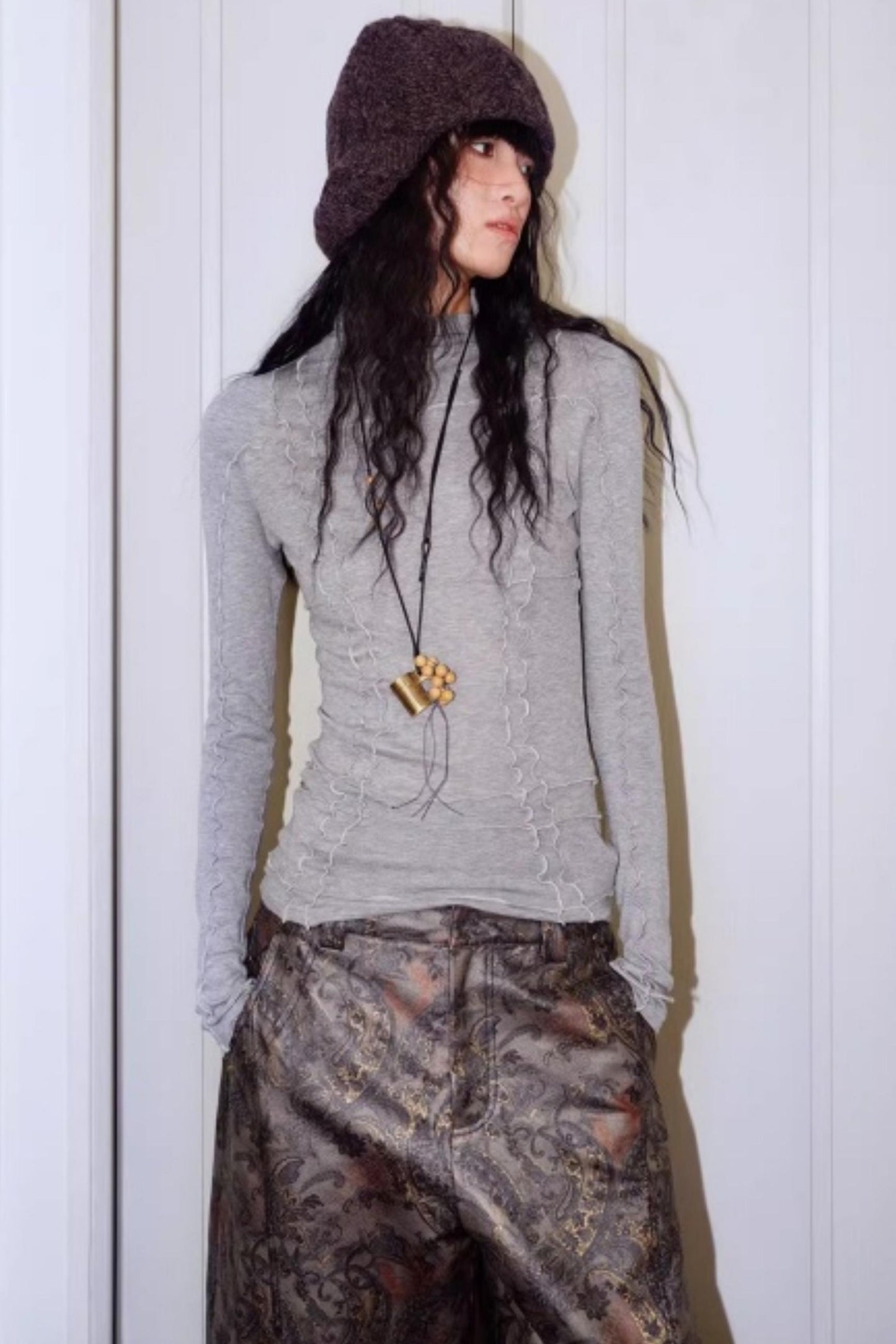 Split Knitted Base Layer Top