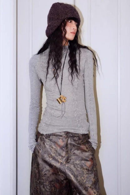 Split Knitted Base Layer Top