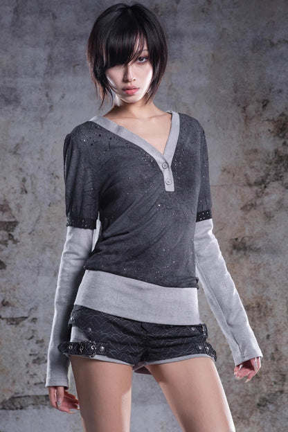 Original V-Neck Knitted Top