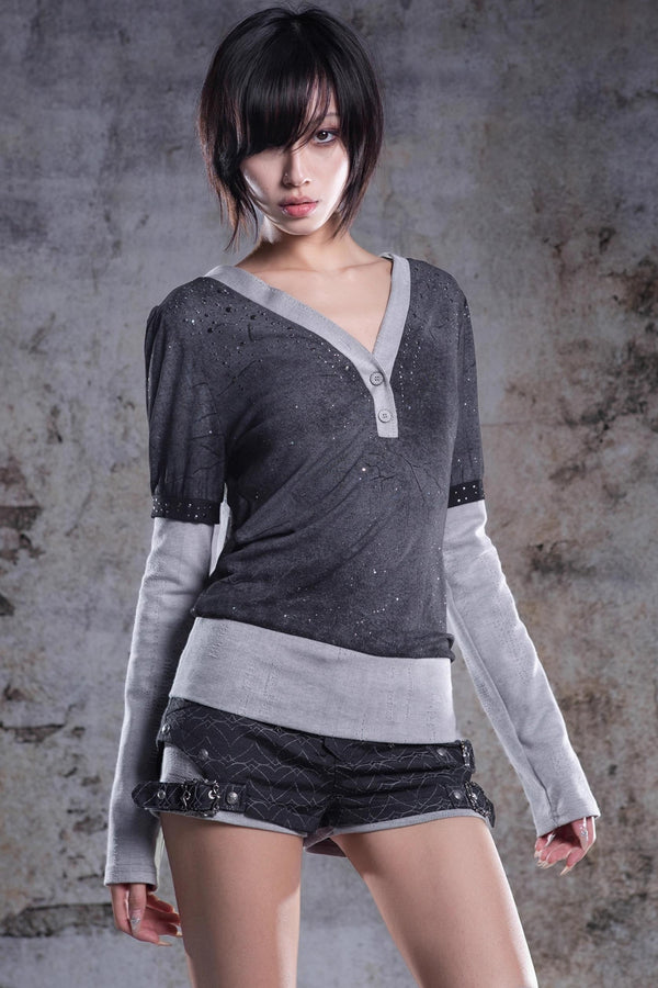 Original V-Neck Knitted Top