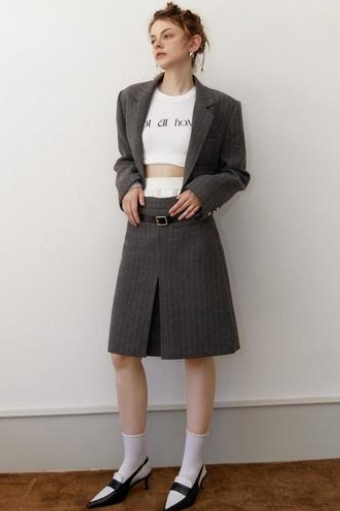 College Chic Striped Blazer Set-Up