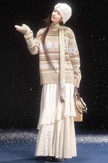Gingerbread Fair Isle Sweater Set