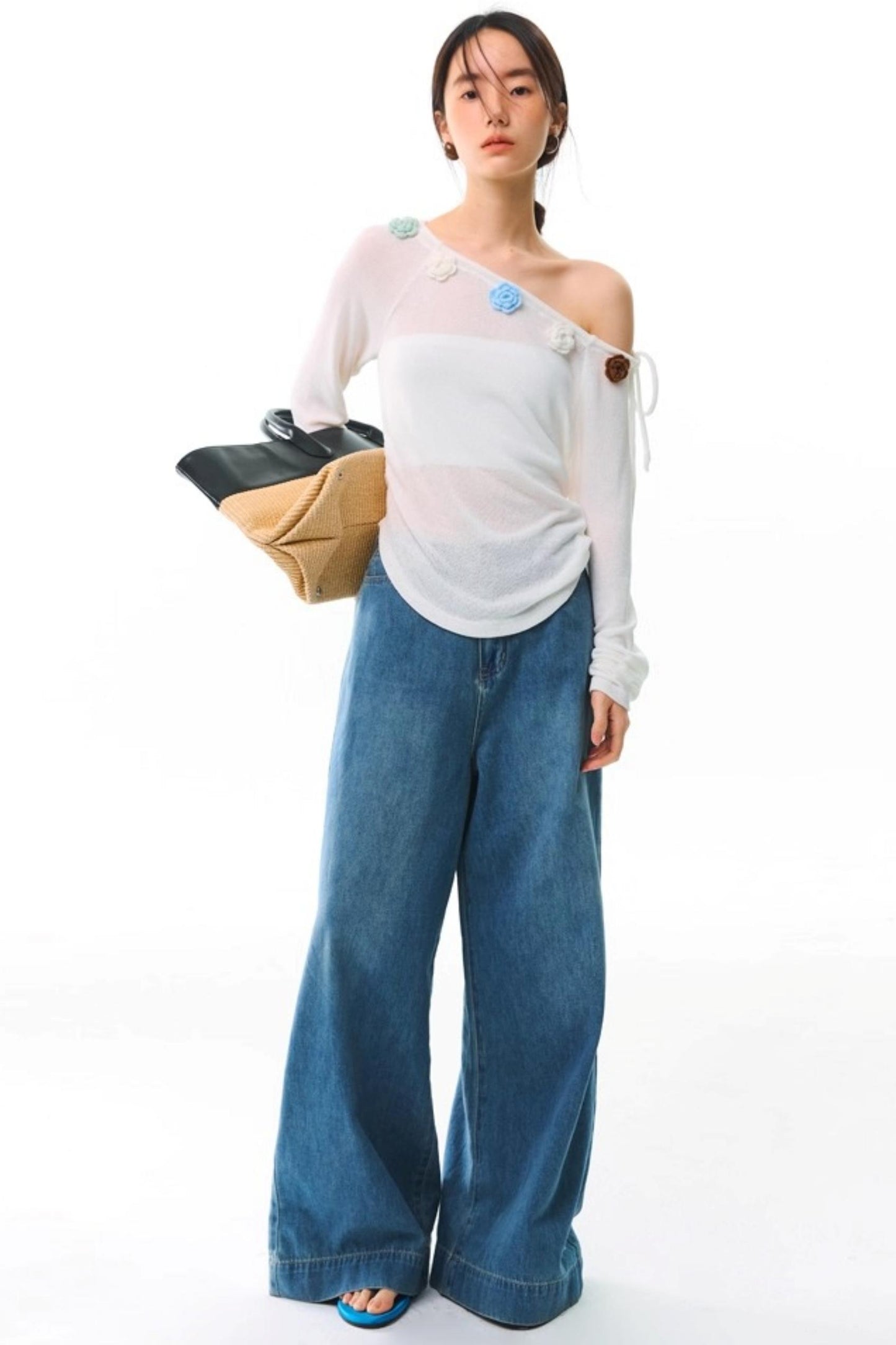 Flower Crochet Knit Top