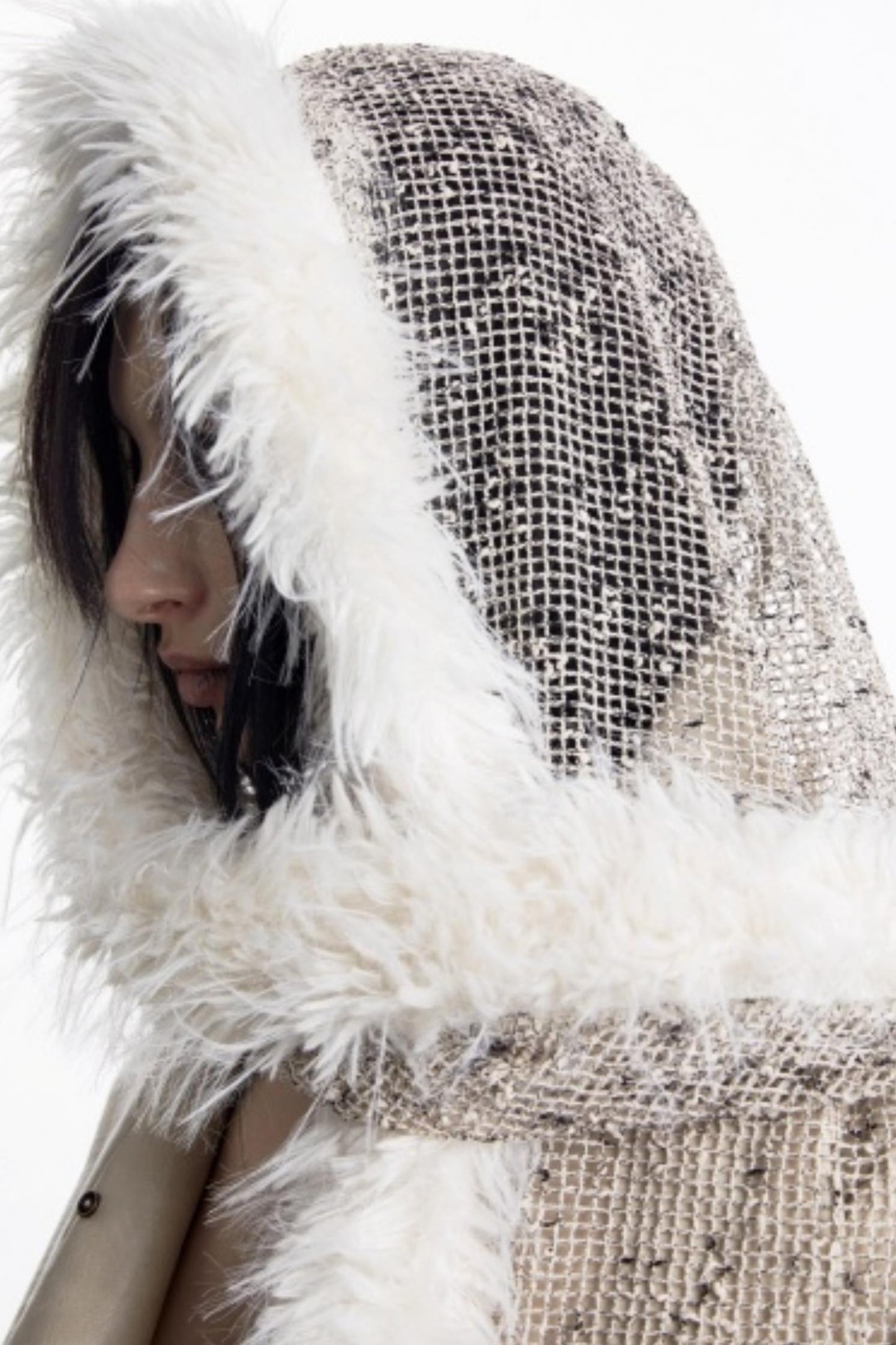 Snow Particles Wool Scarf