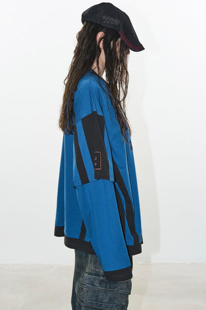 Layered Stripe Jersey T-Shirt