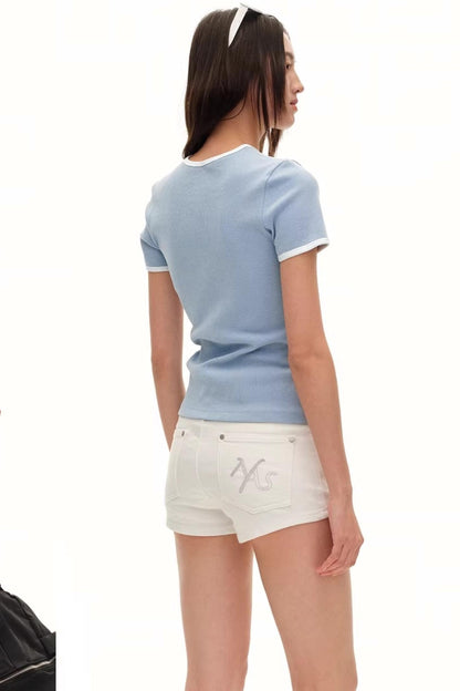 Reit-Sand-gewaschenes T-Shirt