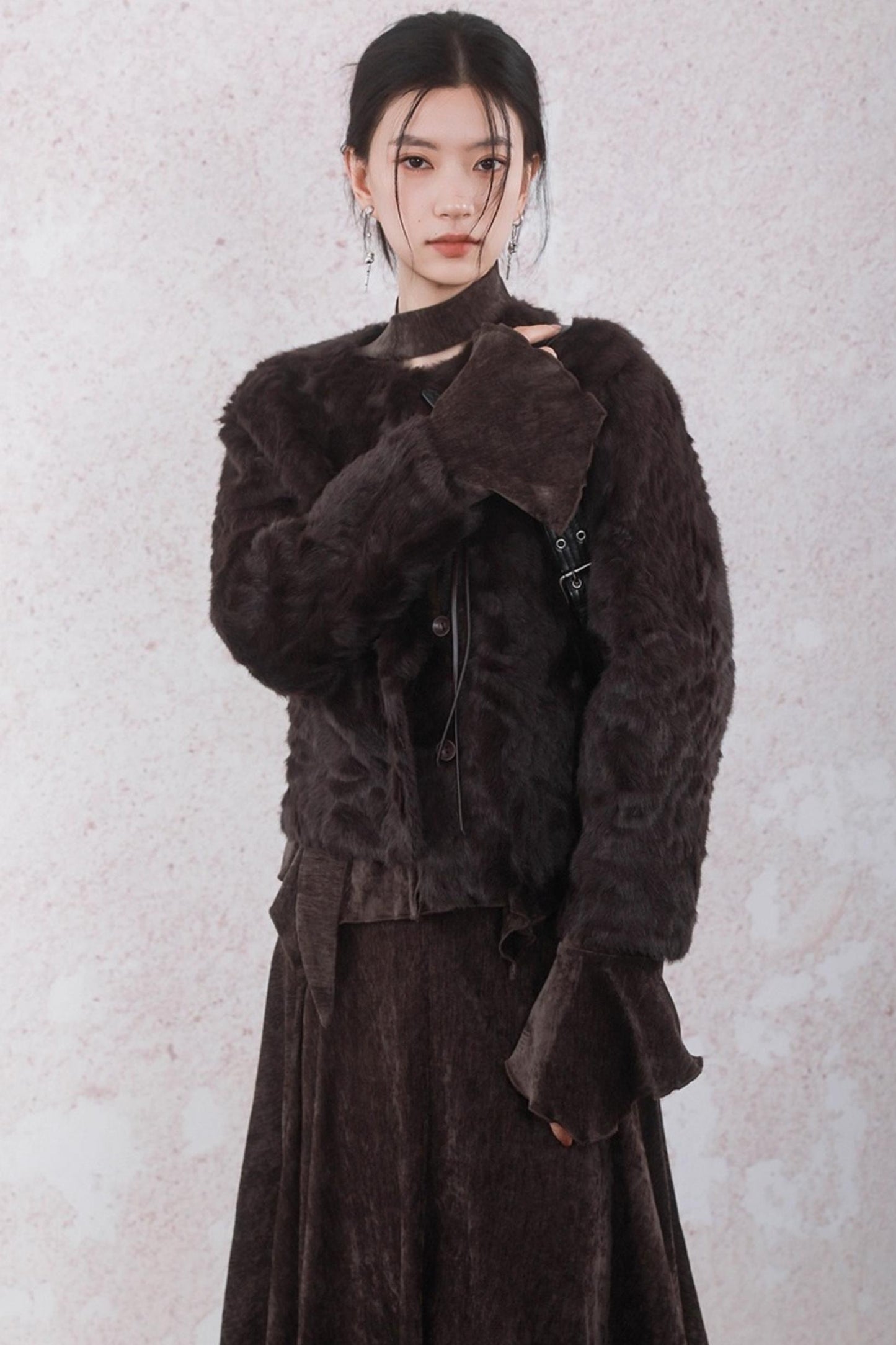 Winter Velvet Top Skirt Set-Up