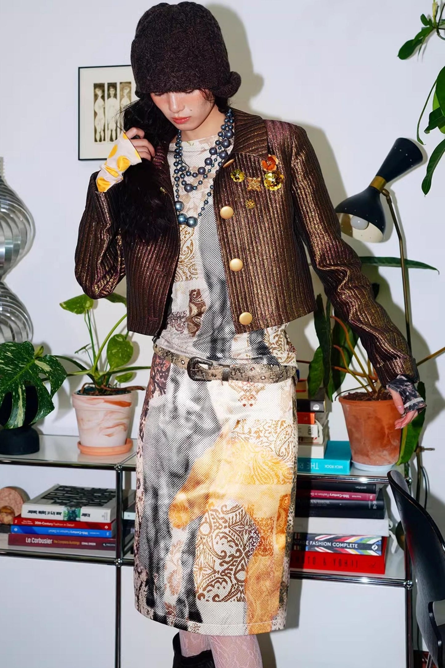 Gold Silk Glitter Jacket